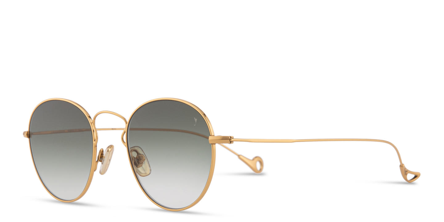 Shop Eyepetizer Julien Unisex Round Sunglasses in Gold online.
