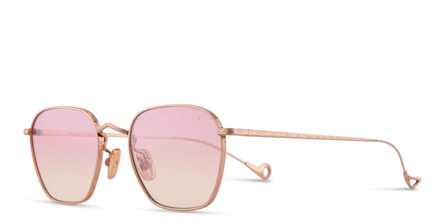 Eyepetizer Jondal Unisex Square Sunglasses in Rose Gold – Product Photo 1