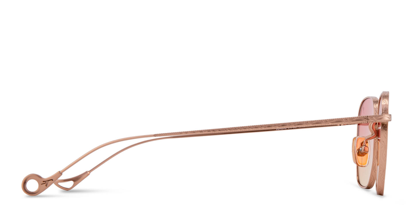 Eyepetizer Jondal Unisex Square Sunglasses in Rose Gold – Product Photo 3
