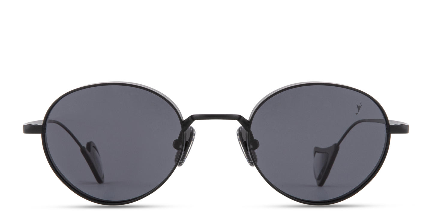 Shop Eyepetizer Alamillo Unisex Round Sunglasses in Black online.