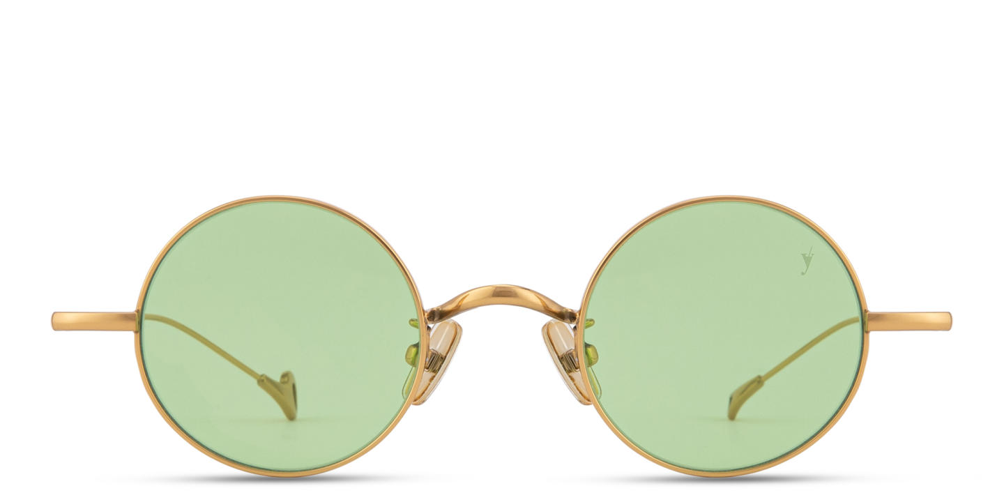 Eyepetizer Jeremy Unisex Round Sunglasses in Gold – Product Photo 0