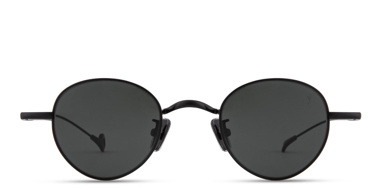 Eyepetizer Clint Unisex Round Sunglasses in Black – Product Photo 0