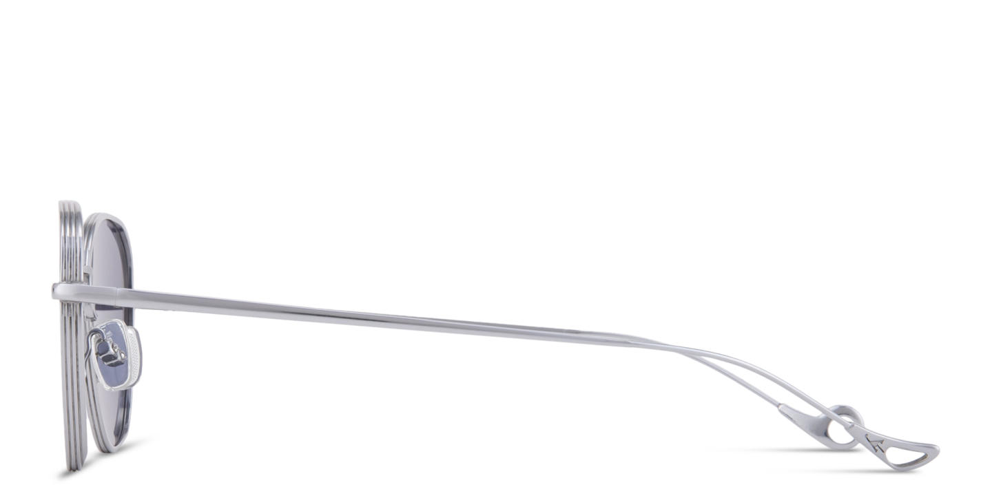 Eyepetizer Alen Unisex Round Sunglasses in Silver – Product Photo 2
