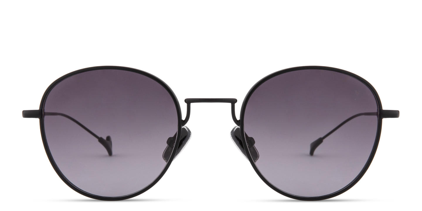 Eyepetizer Alen Unisex Round Sunglasses in Black – Product Photo 0