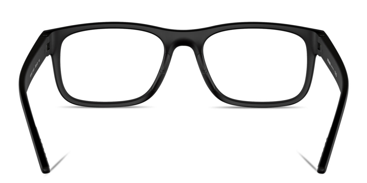 Shop Prada Linea Rossa Rectangle Eyeglasses in Black online.