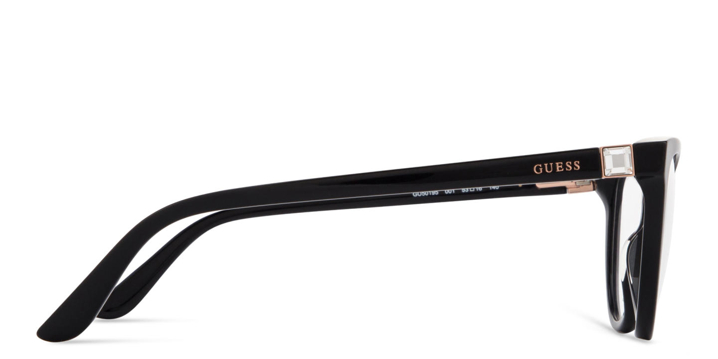 Shop Guess Rhinestone Cat-Eye Eyeglasses in Black online.