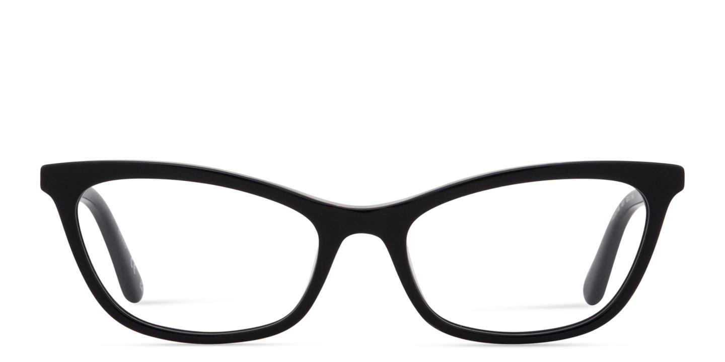 Guess Engraved Logo Rectangle Eyeglasses in Black – Product Photo 0
