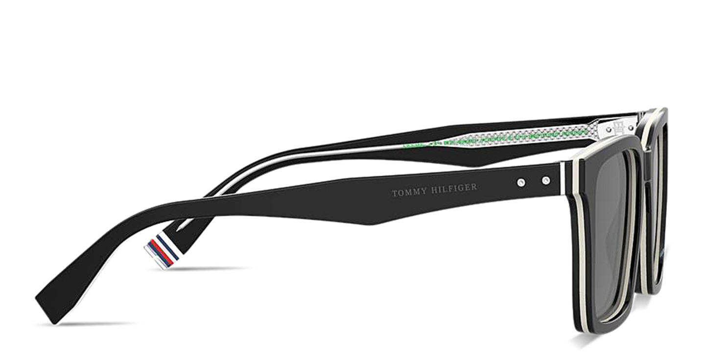 Tommy Hilfiger Rectangle Sunglasses in Black – Product Photo 4