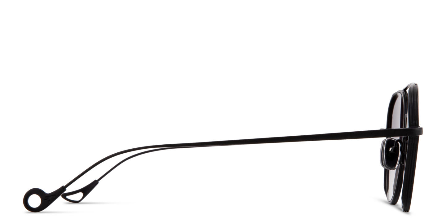 Shop Eyepetizer Build Unisex Round Sunglasses in Black online.