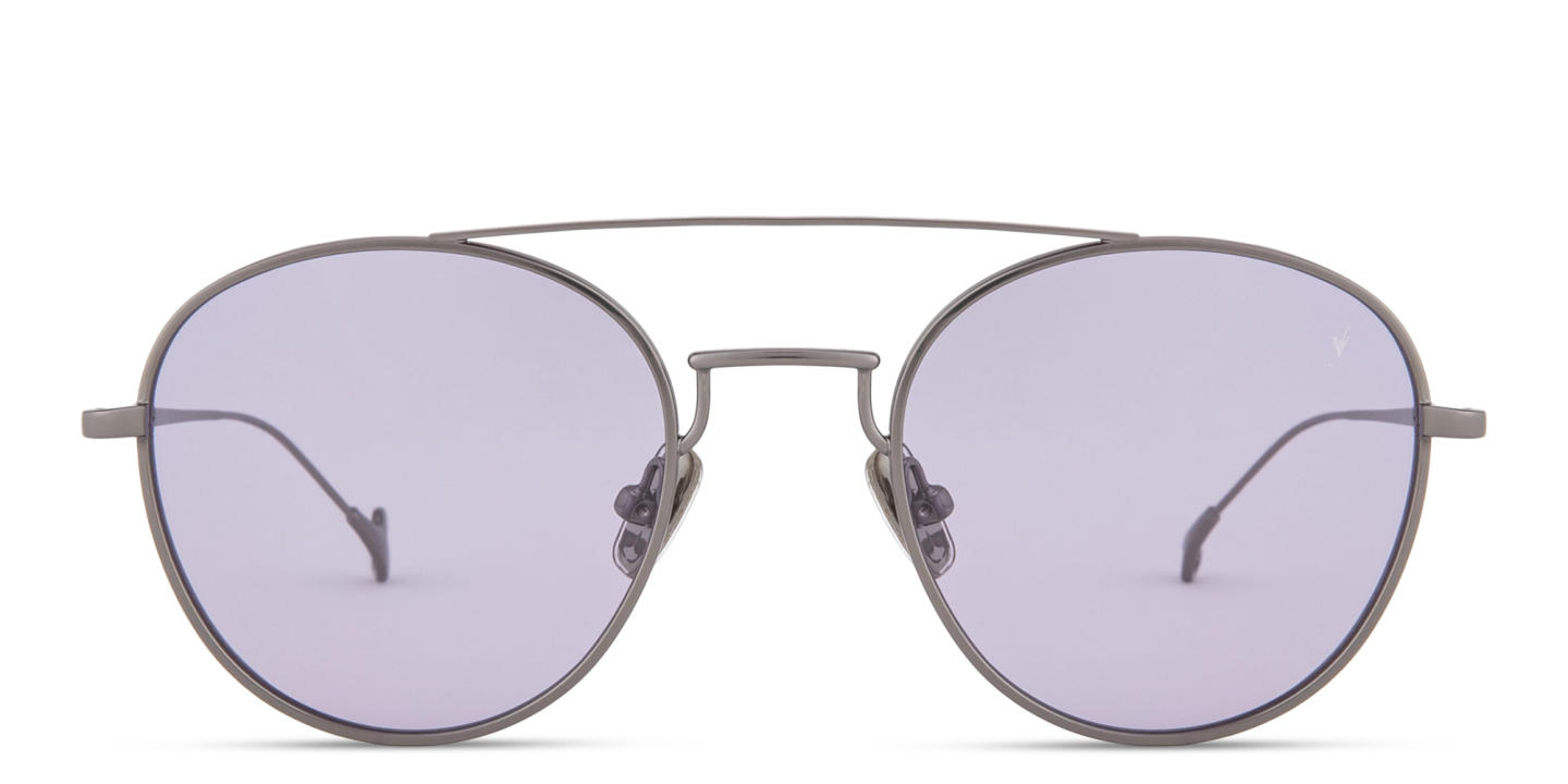 Shop Eyepetizer Build Unisex Round Sunglasses in Gunmetal online.