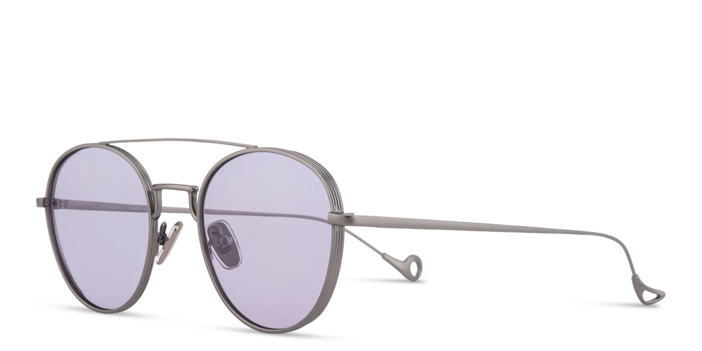 Shop Eyepetizer Build Unisex Round Sunglasses in Gunmetal online.