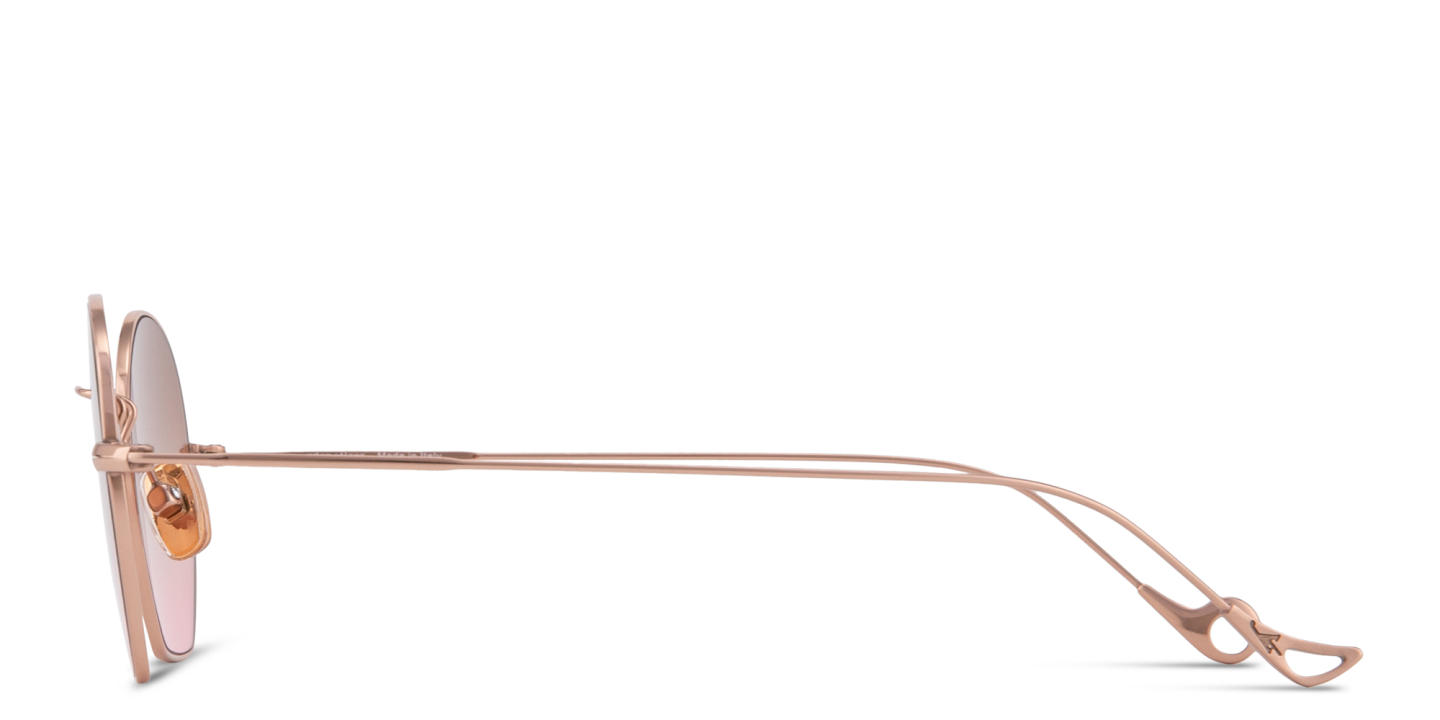 Shop Eyepetizer Triomphe Unisex Irregular Sunglasses in Rose Gold online.