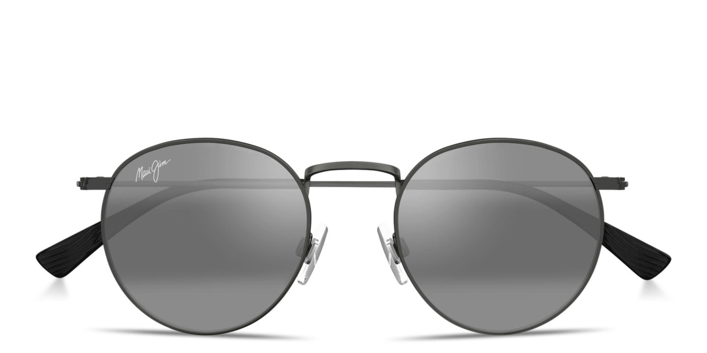 Shop Maui Jim Pūkaua Round Sunglasses in Silver online.