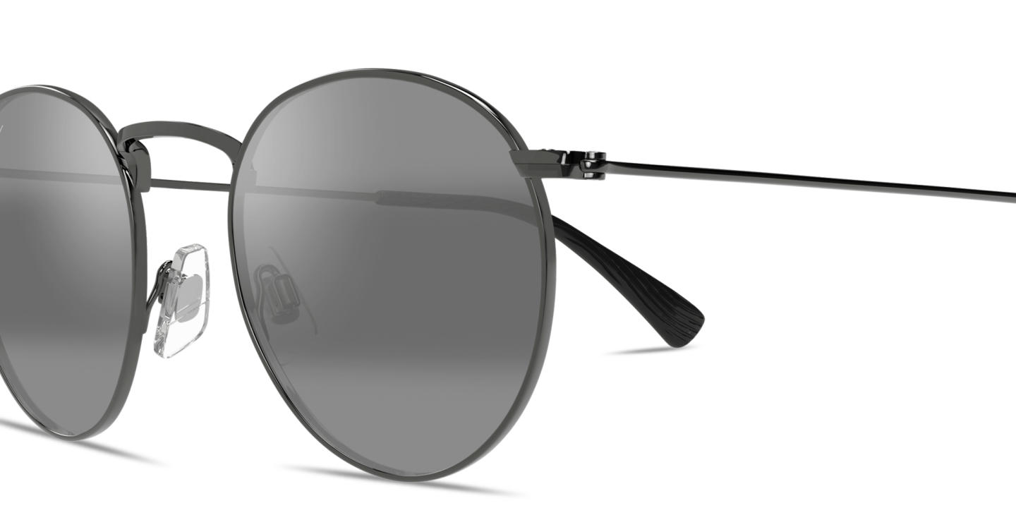 Shop Maui Jim Pūkaua Round Sunglasses in Silver online.
