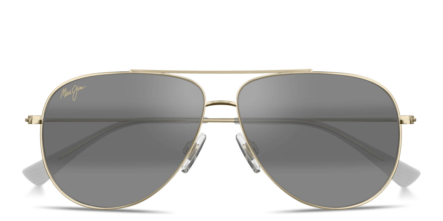 Shop Maui Jim Hau‘oli Pilot Sunglasses in Gold online.