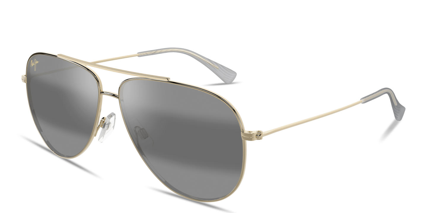 Shop Maui Jim Hau‘oli Pilot Sunglasses in Gold online.