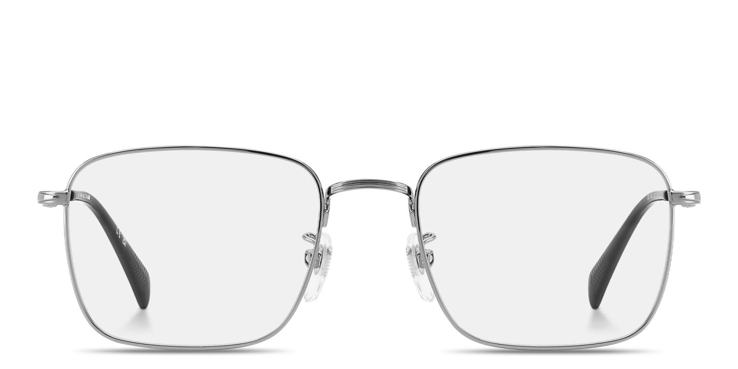 Shop DAVID BECKHAM Talisman Square Eyeglasses in Silver online.