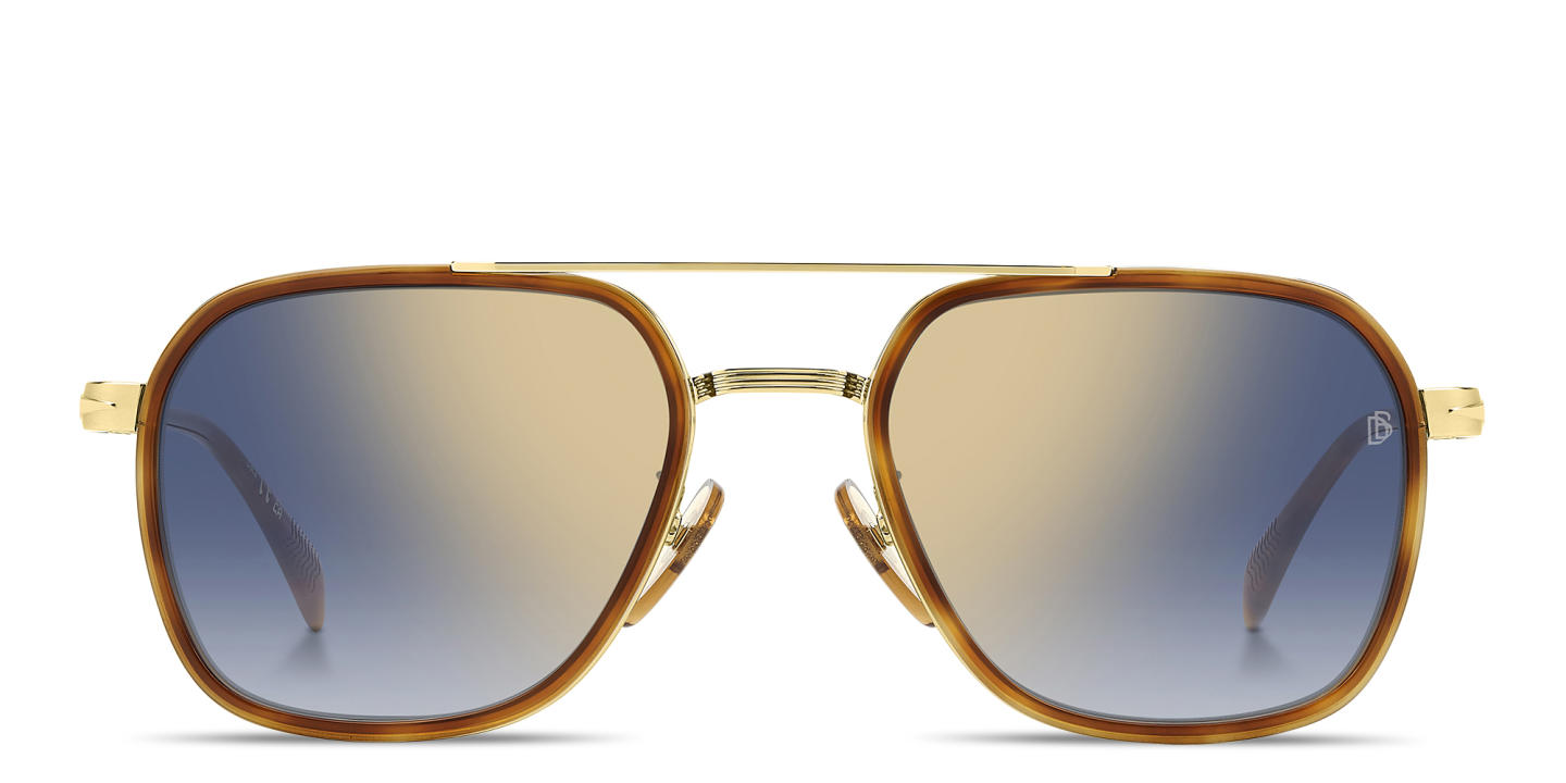 Shop DAVID BECKHAM Talisman Square Sunglasses in Havana online.