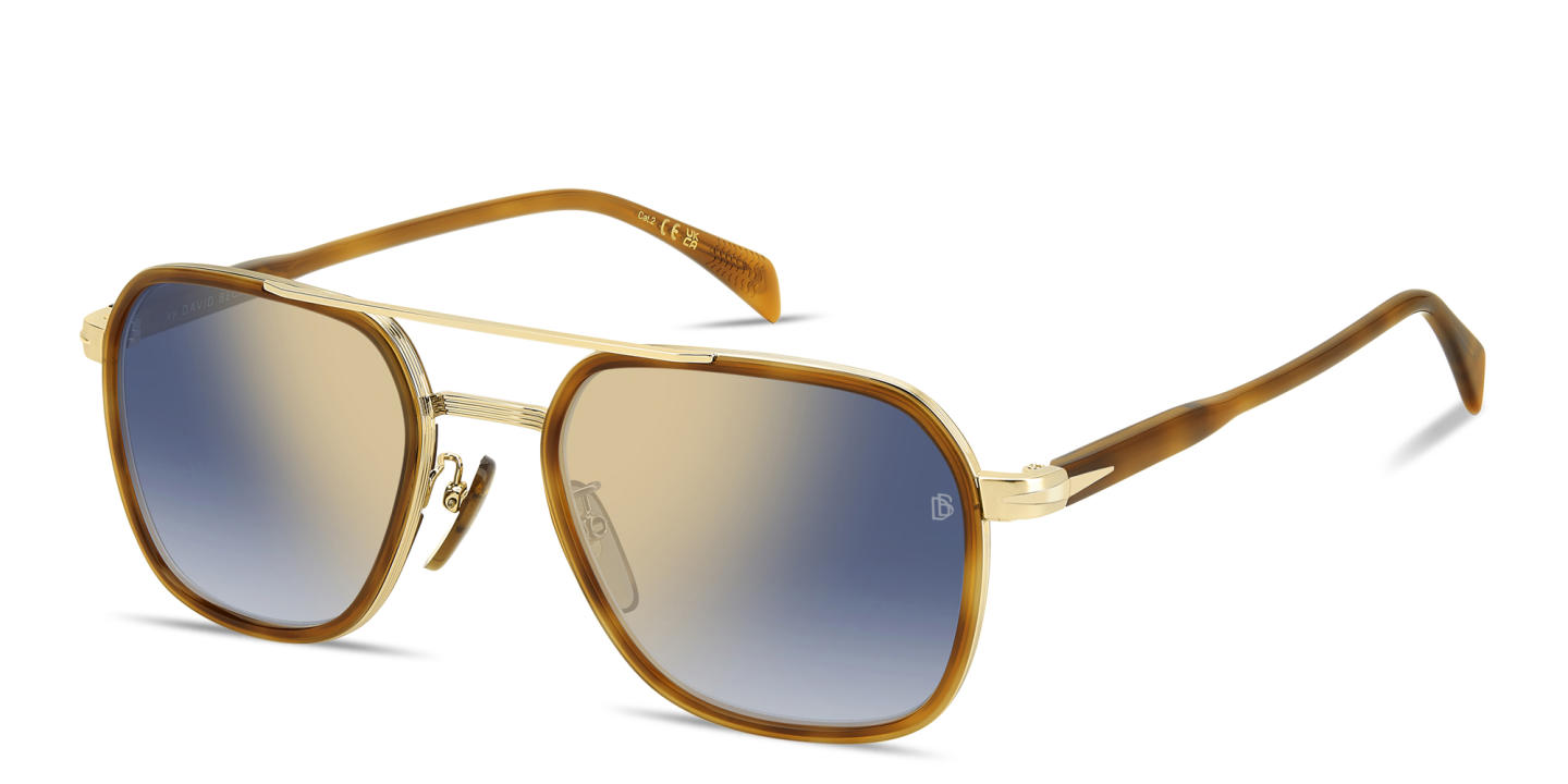 Shop DAVID BECKHAM Talisman Square Sunglasses in Havana online.