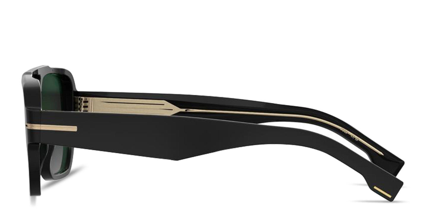 Shop Hugo Boss Aviator Sunglasses in Black online.