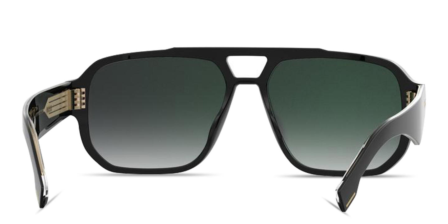 Shop Hugo Boss Aviator Sunglasses in Black online.