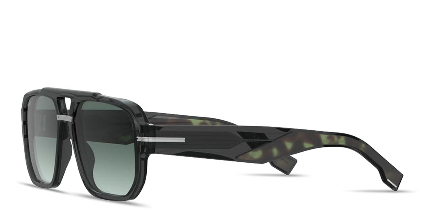 Shop Hugo Boss Aviator Sunglasses in Grey online.
