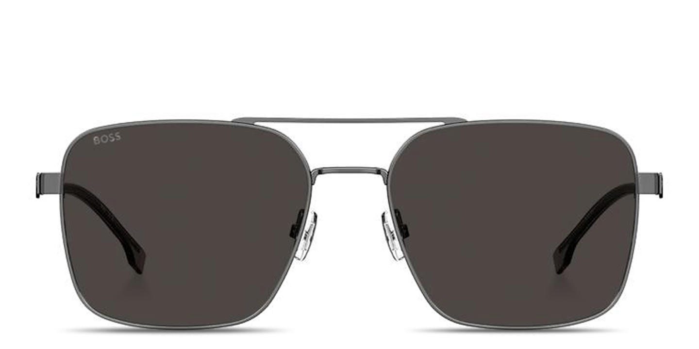 Hugo Boss Logo-Engraved Rectangle Sunglasses in Grey – Product Photo 0