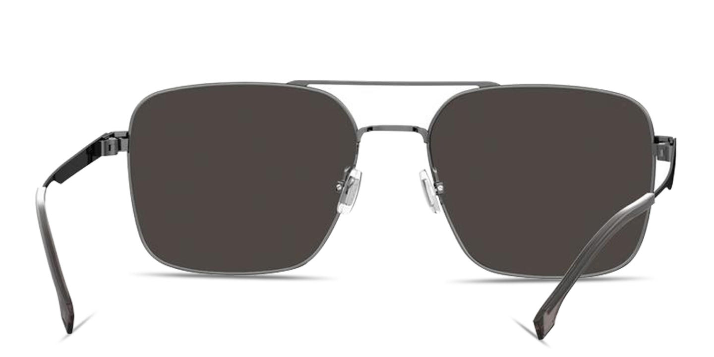Hugo Boss Logo-Engraved Rectangle Sunglasses in Grey – Product Photo 3