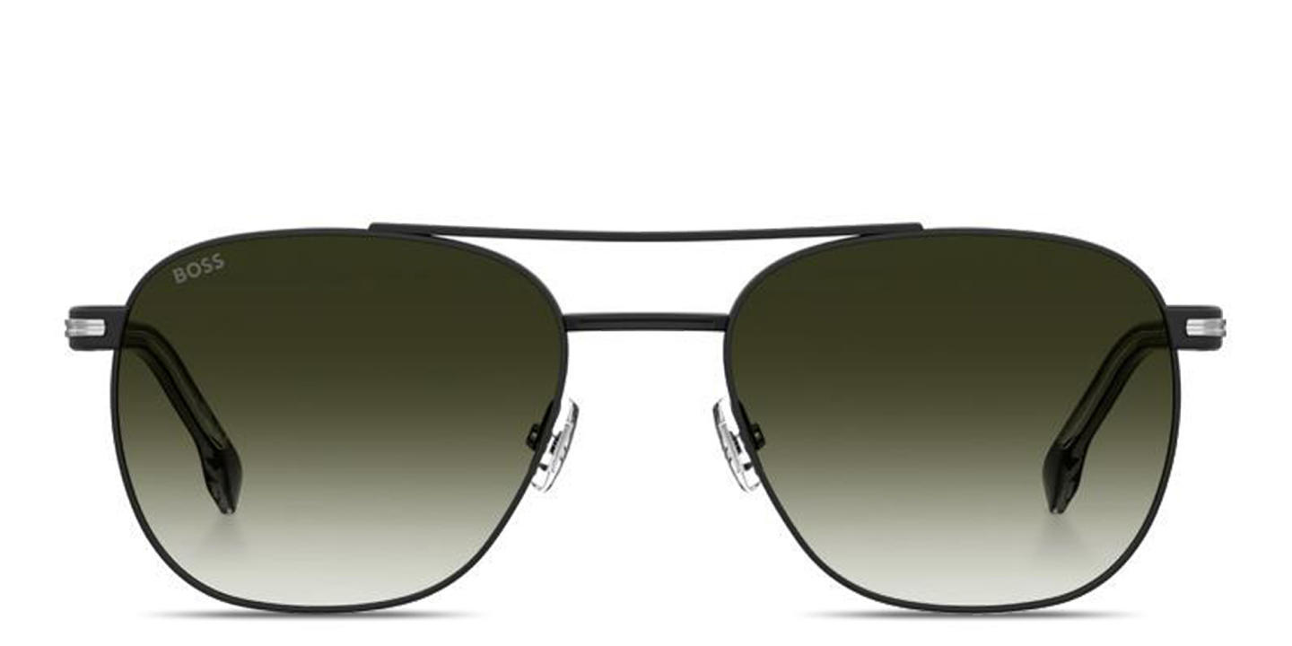 Hugo Boss Logo Lettering Rectangle Sunglasses in Grey – Product Photo 0