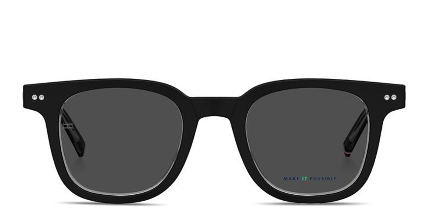 Tommy Hilfiger Flag Logo Square Sunglasses in Black – Product Photo 0