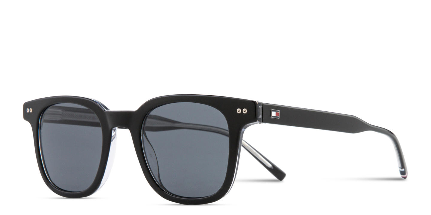 Tommy Hilfiger Flag Logo Square Sunglasses in Black – Product Photo 1