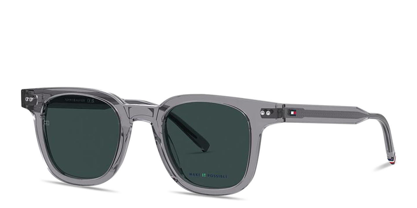 Tommy Hilfiger Flag Logo Square Sunglasses in Grey – Product Photo 1