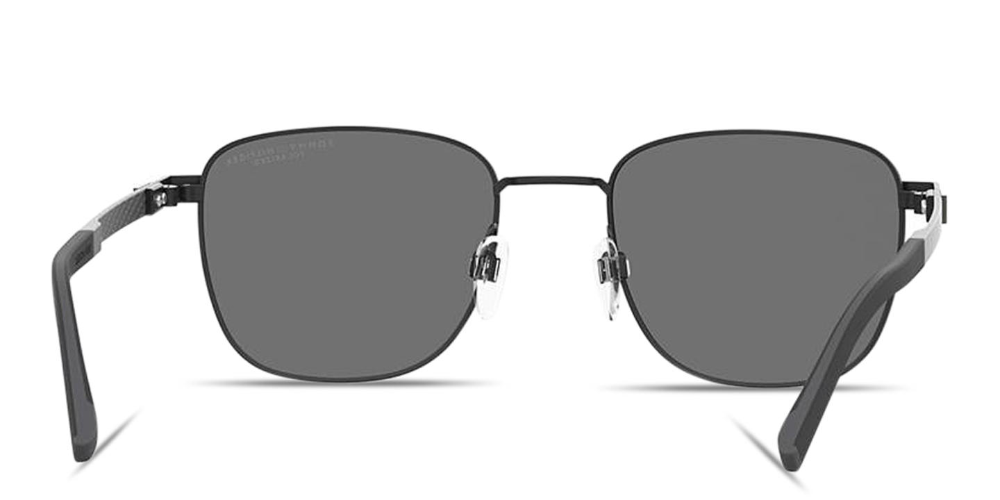 Shop Tommy Hilfiger Embossed Logo Rectangle Sunglasses in Black online.