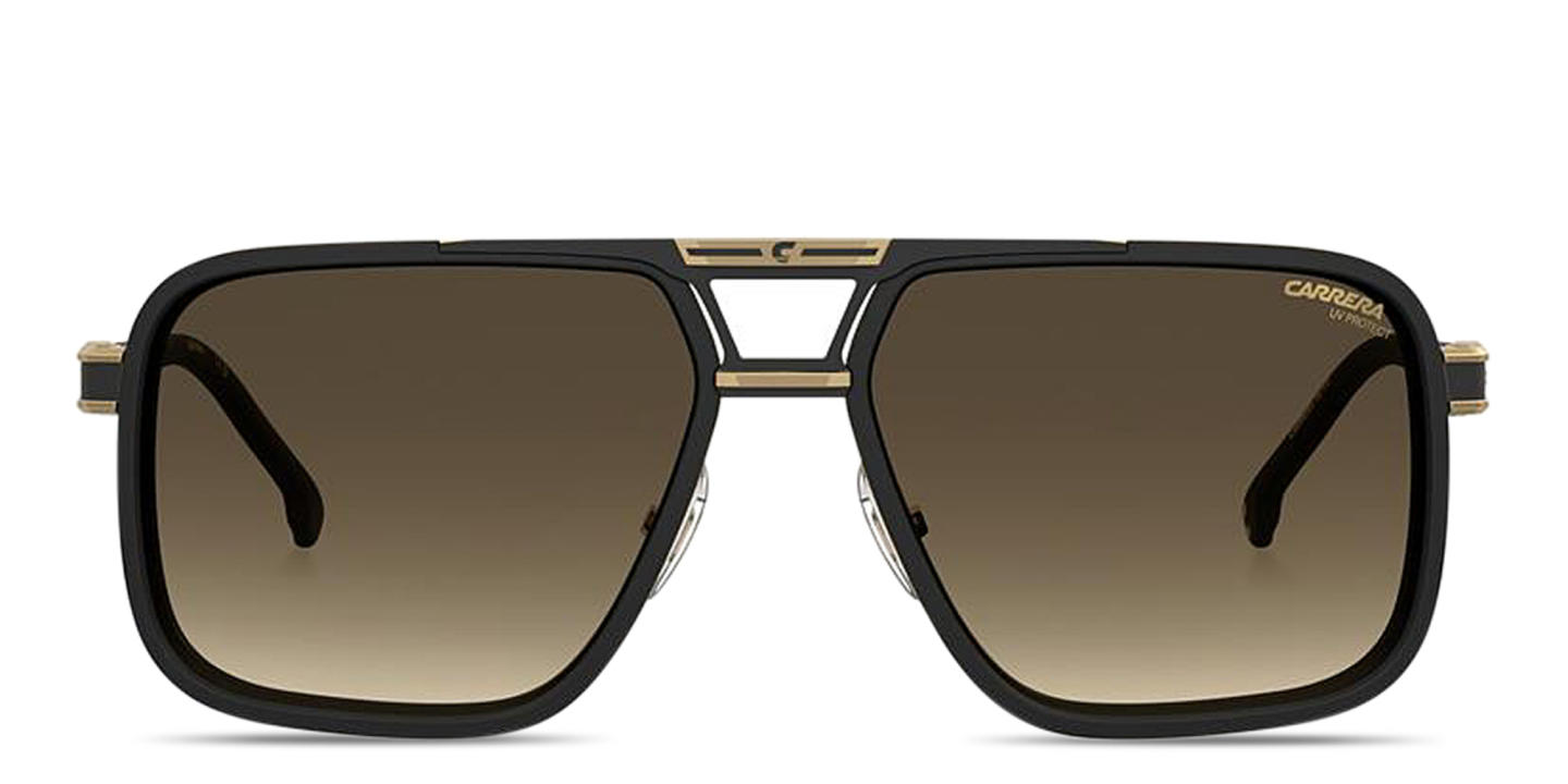 Shop Carrera Logo Signature Aviator Sunglasses in Black online.