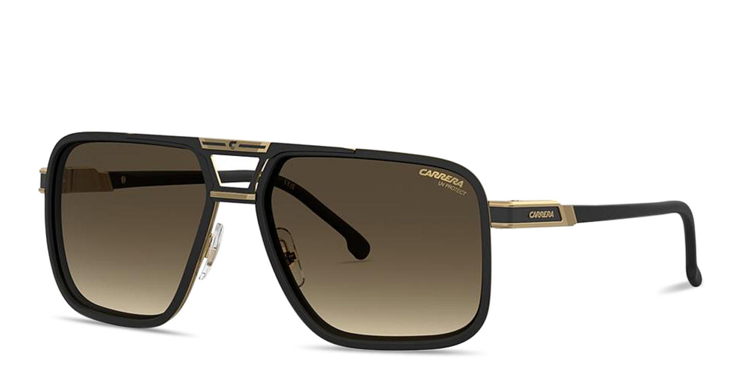 Shop Carrera Logo Signature Aviator Sunglasses in Black online.