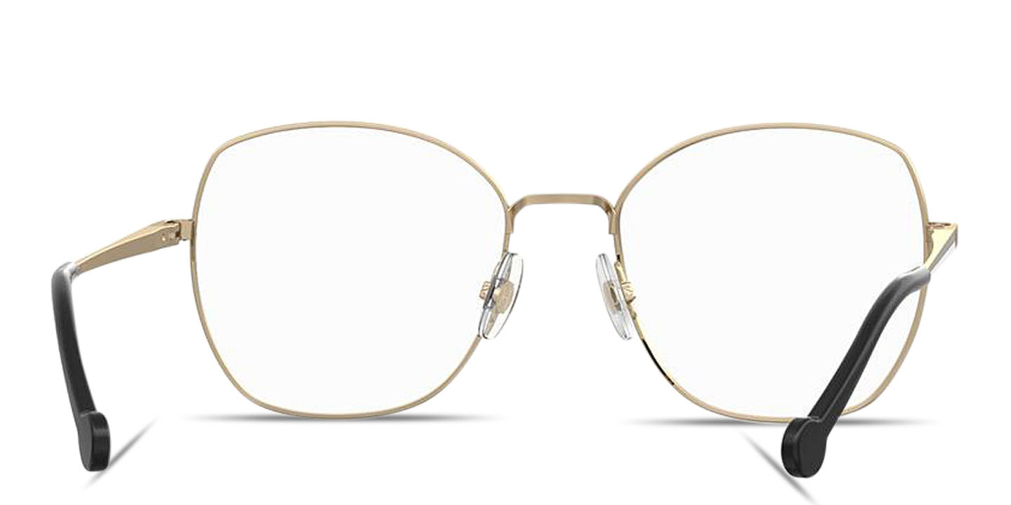 Carolina Herrera CH Logo Oversized Square Eyeglasses in Black – Product Photo 3