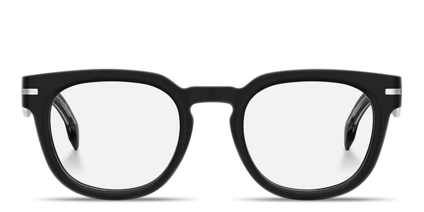 Hugo Boss Logo Signature Square Eyeglasses in Black – Product Photo 0
