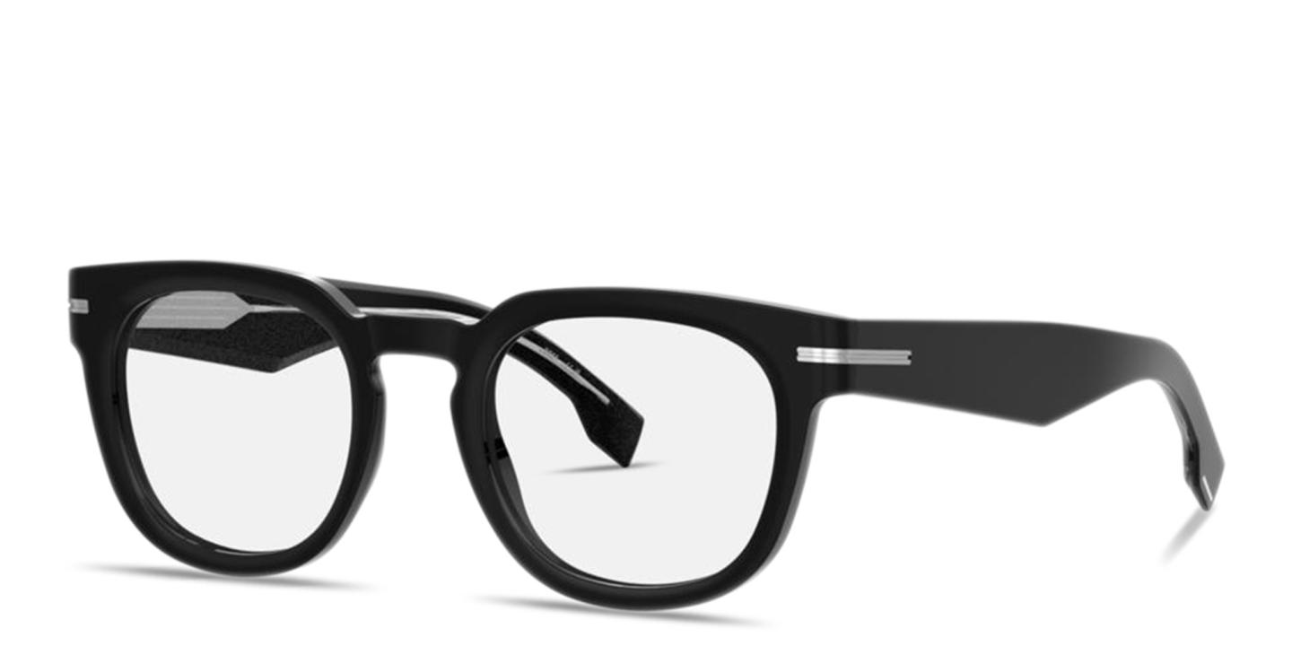 Hugo Boss Logo Signature Square Eyeglasses in Black – Product Photo 1