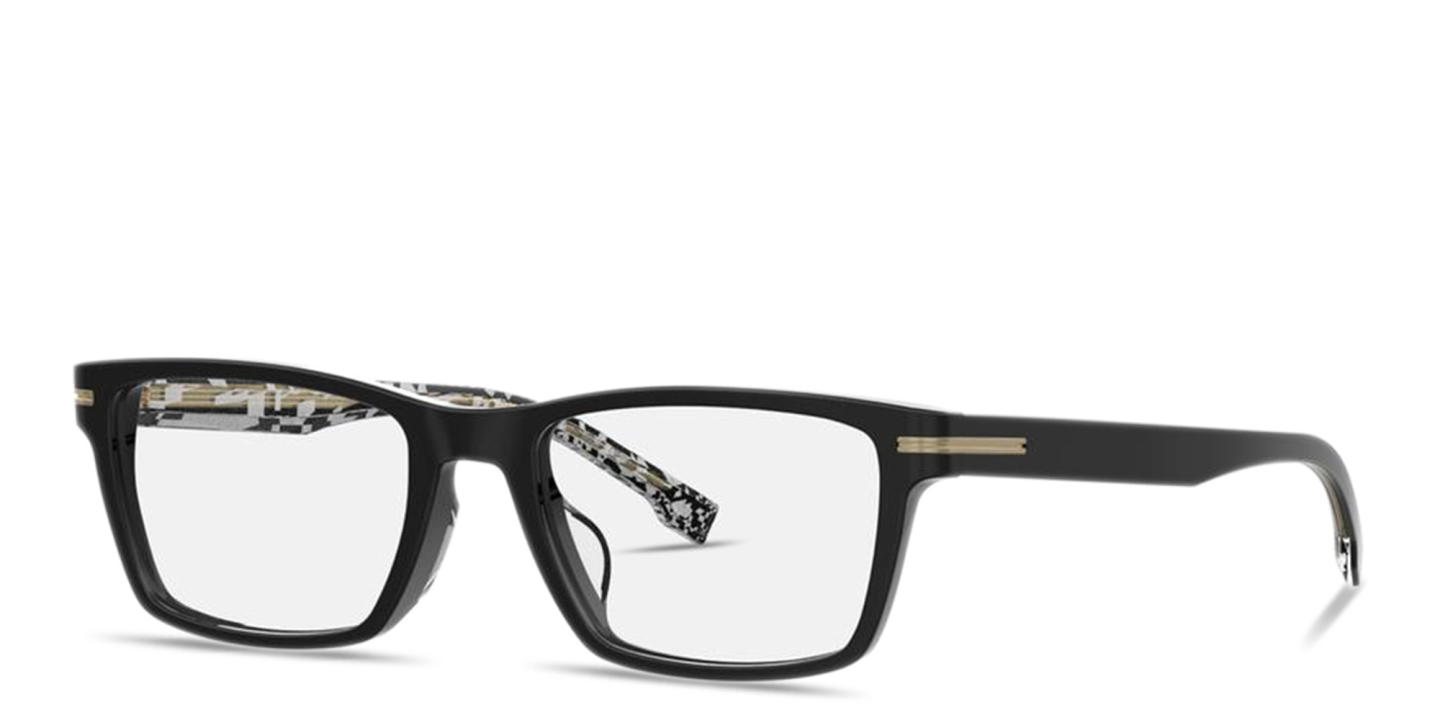 Shop Hugo Boss Rectangle Eyeglasses in Black online.
