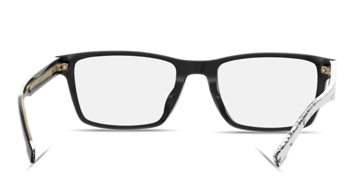 Shop Hugo Boss Rectangle Eyeglasses in Black online.