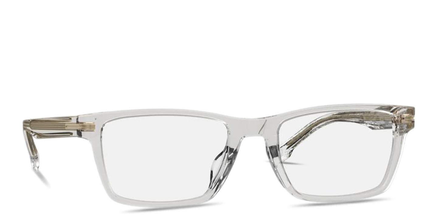 Hugo Boss Rectangle Eyeglasses in Grey – Product Photo 0