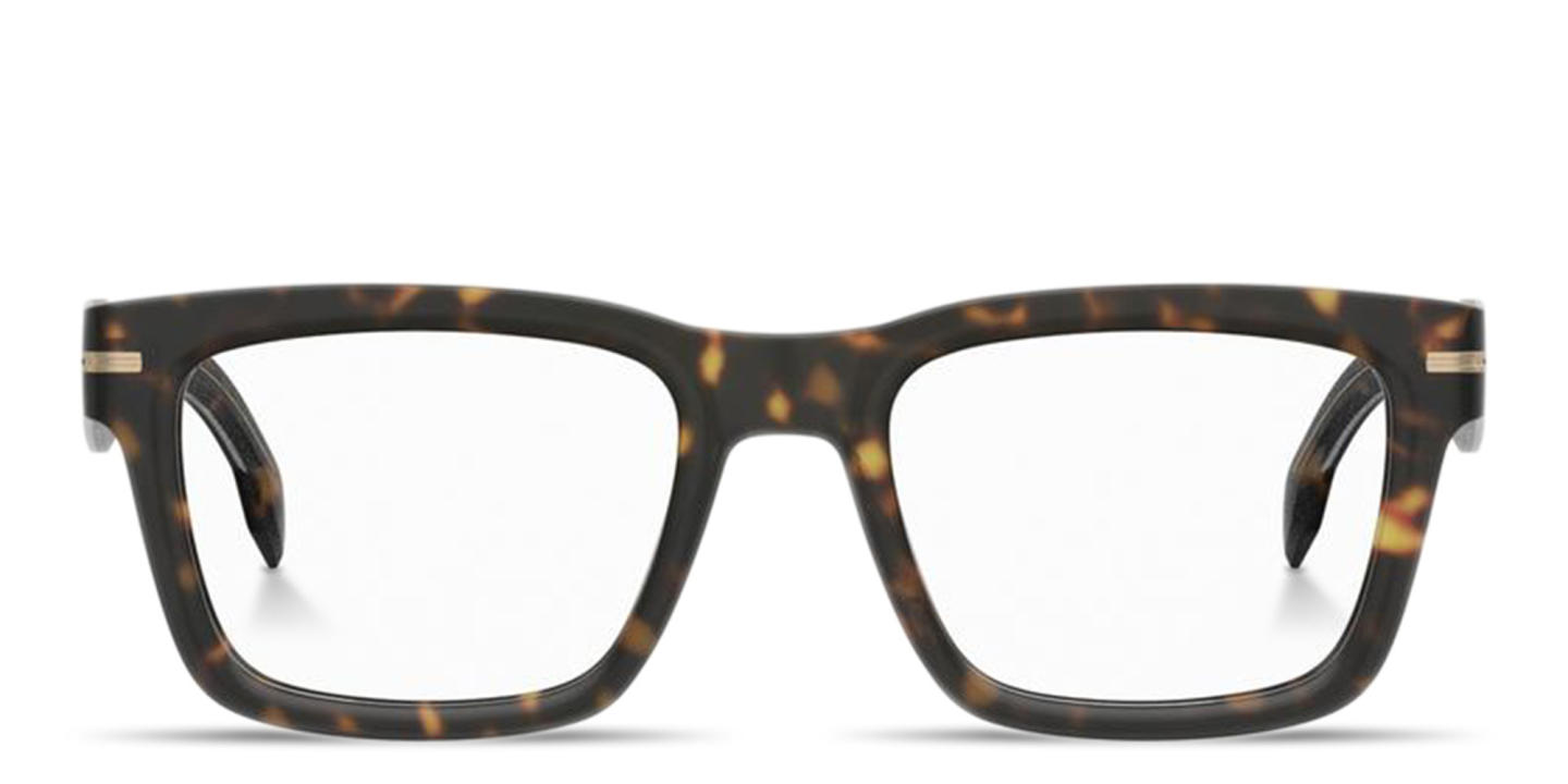 Hugo Boss Rectangle Eyeglasses in Havana – Product Photo 0