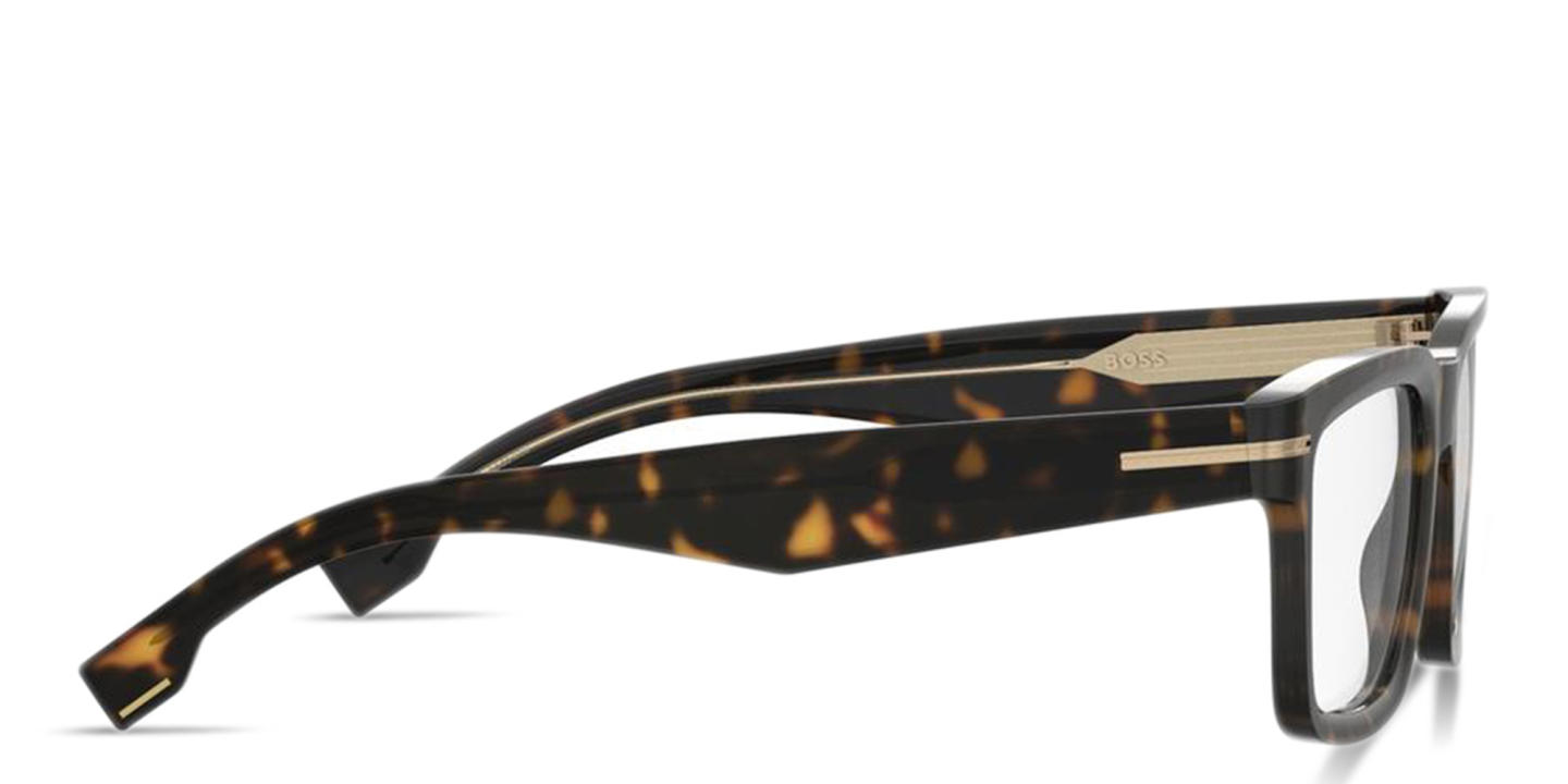 Hugo Boss Rectangle Eyeglasses in Havana – Product Photo 2
