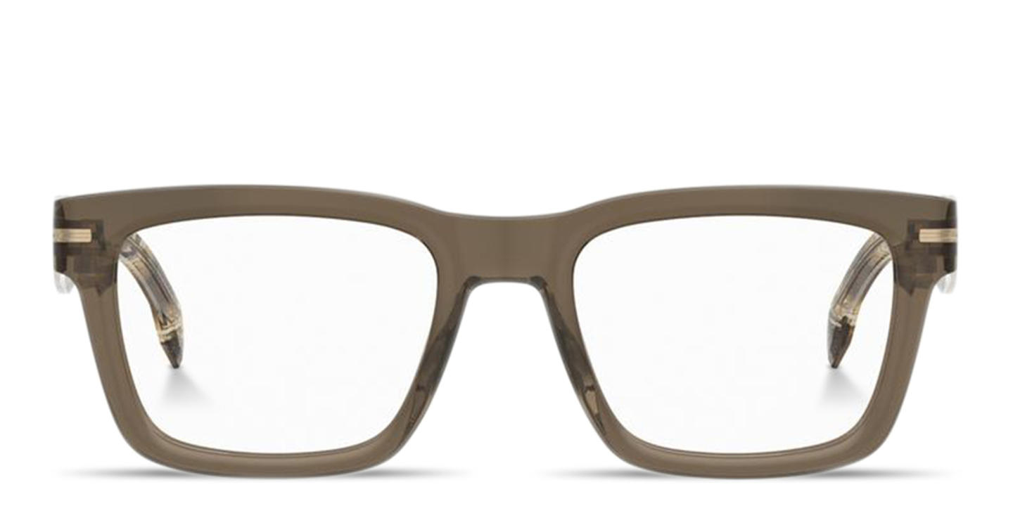 Hugo Boss Rectangle Eyeglasses in Brown – Product Photo 0