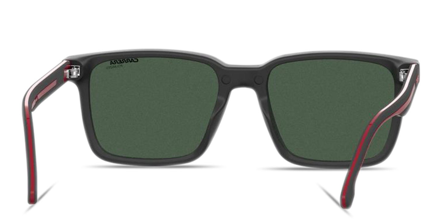 Shop Carrera Embossed Logo Rectangle Eyeglasses in Black online.