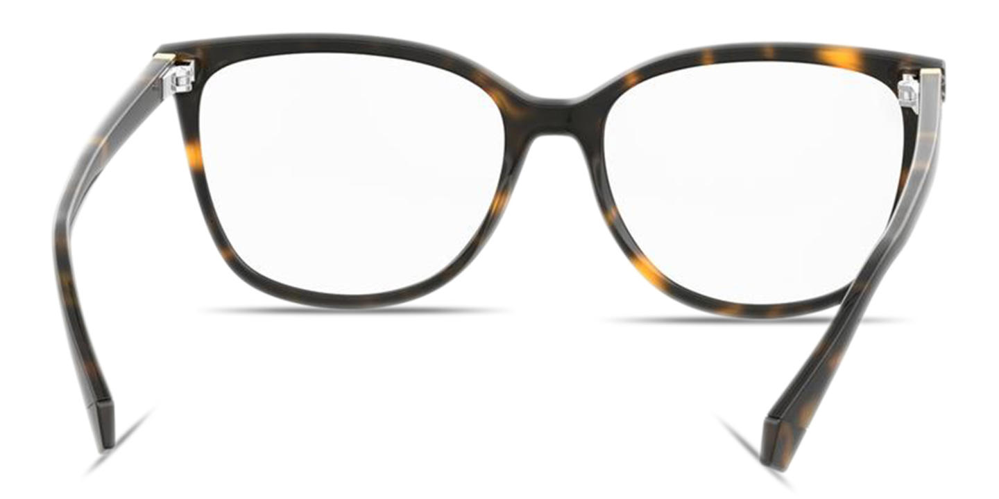 Shop Polaroid Rhinestone Wide Rectangle Eyeglasses in Havana online.