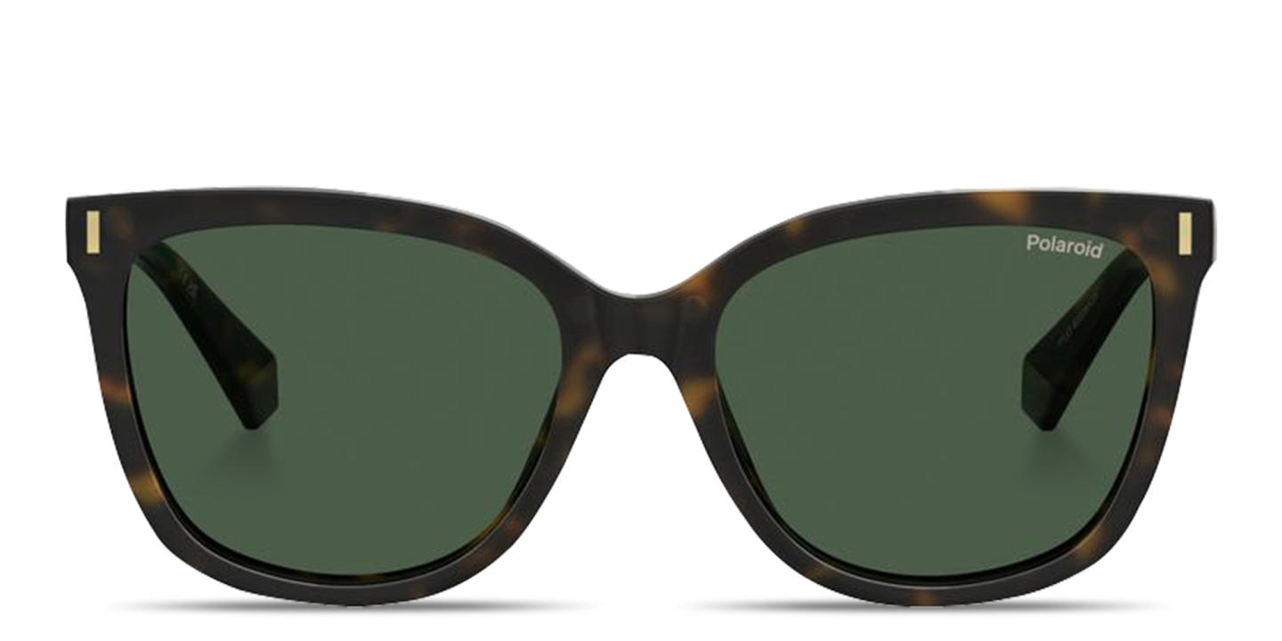 Polaroid Clip-On Wide Square Eyeglasses in Havana – Product Photo 0