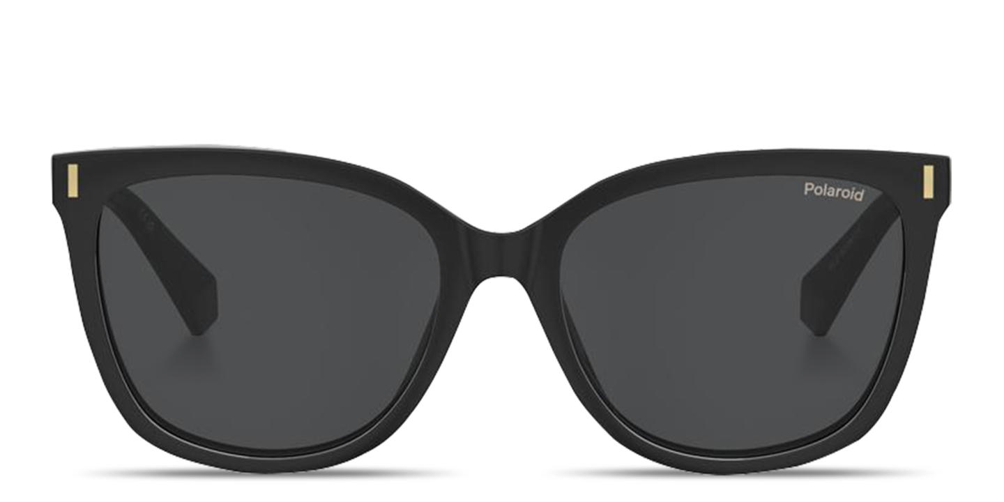 Polaroid Clip-On Wide Square Eyeglasses in Black – Product Photo 0