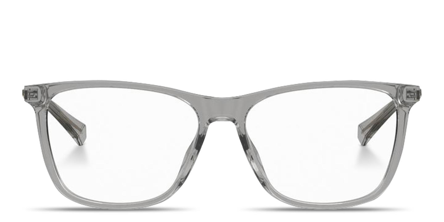 Polaroid Logo-Embossed Wide Rectangle Eyeglasses in Grey – Product Photo 0