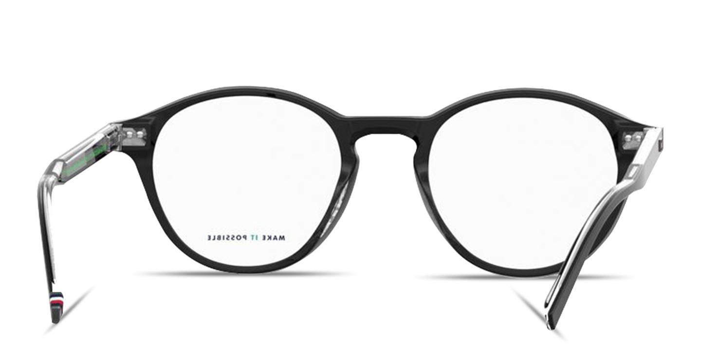 Tommy Hilfiger Flag Logo Panthos Eyeglasses in Black – Product Photo 3